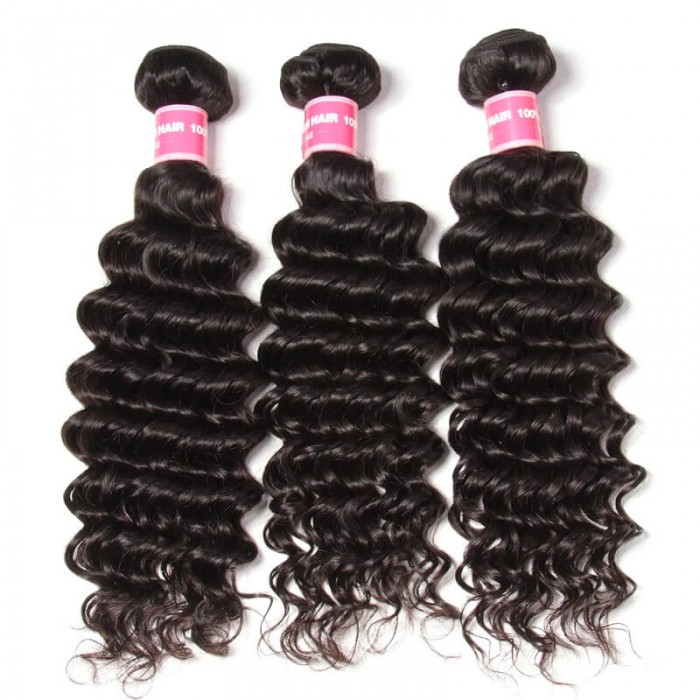Julia Unprocessed Virgin 3pcs/Lot Malaysian Deep Wave Hair Bundles ...