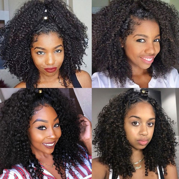 Kinky Curly 3/4 Half Wigs For African American Women | Julia hair