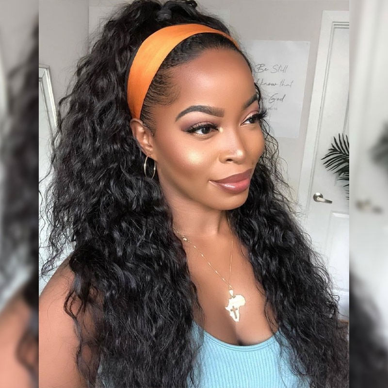Julia Headband Wigs Human Hair Water Wave Julia hair