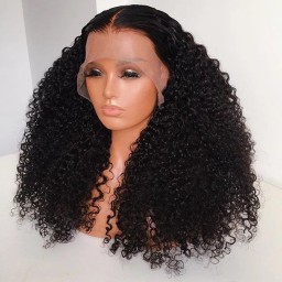 Julia Affordable 13X4 Lace Front Kinky Curly Wig 100% Human Hair Wigs With Pre-Plucked Natural Hairline For Sale