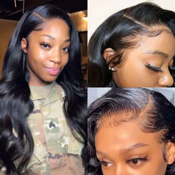 Julia13x6 HD Undetectable Lace Frontal Body Wave Wig Pre Plucked Hair Hairline 100% Human Hair Wig
