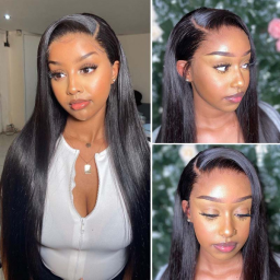 Julia13x6 HD Lace Wigs Silky Straight Hair Pre Plucked Hairline Super Soft High-Quality Human Hair Wigs