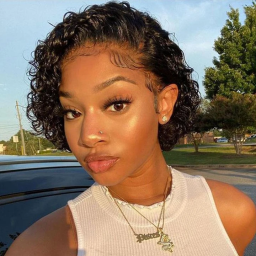 Julia Plucked Bleached Knots Short Pix Cut Wig Short wig For Black Woman With Beautiful Curl