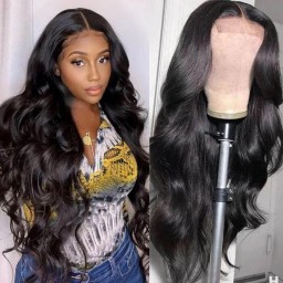 Julia Fake Scalp Body Wave Wigs Brazilian Human Hair Wigs Pre Plucked 150% Density Middle Part