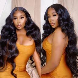 Julia 5x5 HD Lace 18 To 40 Inches Long Body Wave Undetectable Glueless Wigs 180% Density Pre Plucked Babyhair Around
