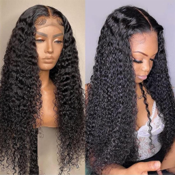 Julia 5x5 HD Swiss Lace Closure Wig Jerry Curly Transparent Lace Human Hair Wig With Baby Hair
