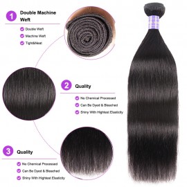 8 Inch Straight Hair Human Hair Weaves Silky Straight Flash Sale