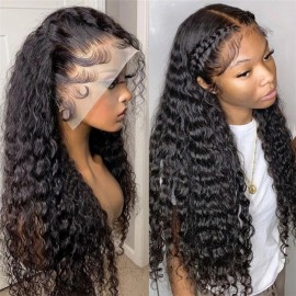 Julia Hair Affordable 13x4 Water Wave Lace Frontal Wig Pre Plucked Best Human Hair Wigs For Women