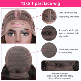 Julia Reddish Brown Middle Part Lace Closure Wigs Auburn Copper Color Body Wave Human Hair Wigs For Women