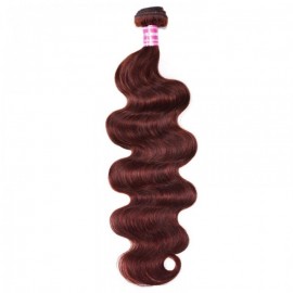Julia Body Wave 1 Bundle Dark Auburn Reddish Brown Color 100% Human Hair Weave