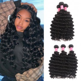 Julia Unprocessed Virgin 3pcs/Lot Malaysian Deep Wave Hair Bundles Malaysian Human Hair Weaving