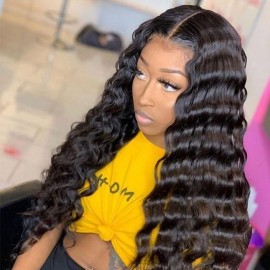 Julia Deep Wave13X6 Lace Front Wig150% Density Pre-Plucked Hair Line With Baby Hair Around