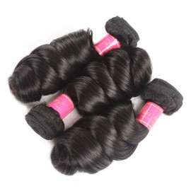 Julia 3 Pieces 16-24 Inch Loose Wave Hair Bundles With 13x4 Pre Plucked Lace Frontal