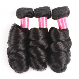 Julia 3pcs/pack Virgin Loose Wave Peruvian Hair Bundles Human Hair Weft