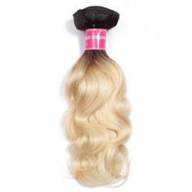 Julia 1B/613 Color Human Hair Body Wave Weave Bundle 10-20 Inch 1 Piece/Pack