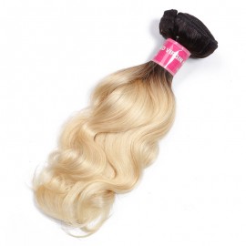 Julia 1B/613 Color Human Hair Body Wave Weave Bundle 10-20 Inch 1 Piece/Pack