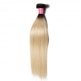 Julia Blonde Straight Bundle Weave With Dark Root 1B/613 Color Human Hair 1 Piece/Pack