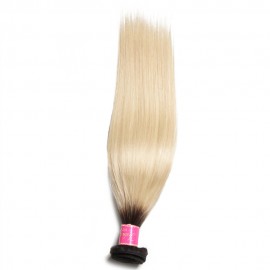 Julia Blonde Straight Bundle Weave With Dark Root 1B/613 Color Human Hair 1 Piece/Pack