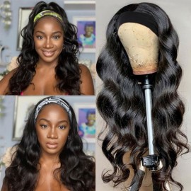 Julia Body Wave Headband Wigs Glueless Brazilian Human Hair Wigs With Headbands None Lace Wigs