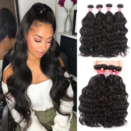 Julia Virgin Peruvian Natural Wave Hair Weft 4pcs/pack Human Hair Bundles