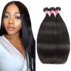 Julia 3 Bundles Of Quality Virgin Straight Hair Weave 100% Real Human Hair Bundles