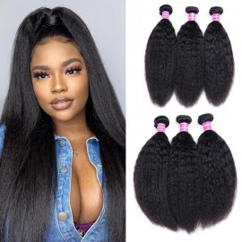 Julia Kinky Straight Human Hair Weaves 3Pcs/Pack Quality Brazilian Kinky Straight Hair Online