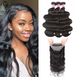 Julia Real Brazilian Hair 360 Body Wave 3 Bundles Human Virgin Hair Body Wave Soft And Natrual