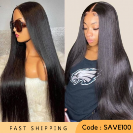 Julia Hair Affordable 13x4 Lace Frontal Wigs Straight Realistic Hairline Pre Plucked Human Hair Wigs For Women Flash Sale $100 Off