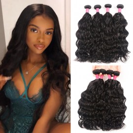 Julia Virgin Human 4Pcs/lot Brazilian Natural Wave Hair Bundles Best Natural Wavy Brazilian Hair Weave