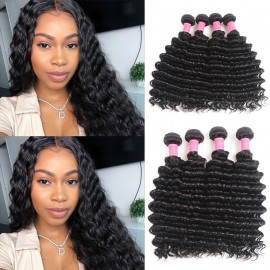 Julia Hair 4 Bundles Unprocessed Virgin Deep Wave Hair Wholesale Deep Wave Weaves