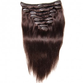 Julia Clip On Hair Extensions Full Head 8pcs Malaysian Virgin Hair Human Hair Clip In Extensions Cabelo Humano Tic Tac Pince Cheveux