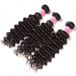 Julia Unprocessed Virgin 3pcs/Lot Malaysian Deep Wave Hair Bundles Malaysian Human Hair Weaving