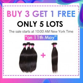 Julia Hair Buy 3 Get 1 Free Activity Again!!! Get 1 Piece Free 20" Bundle - Only 5 Lots, Shop Now!!