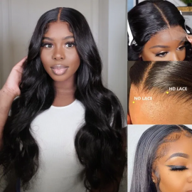 Julia Hair 13X4 Lace Front Wig / 5X5 HD Lace Closure Wigs Body Wave Glueless Wigs 100% Human Hair Undetectable Transparent Lace Wigs Pre Plucked With Baby Hair Around