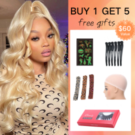 Julia Hair 613 Blonde Lace Front Wig Body Wave Human Hair Wig 150% density Flash Sale $100 Off