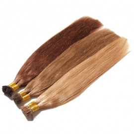 Julia I Tip Human Hair Extensions18"20"22"24" 100g Malaysian Virgin Hair Stick I Tip Human Hair Extensions Cabelo Humano Tic Tac