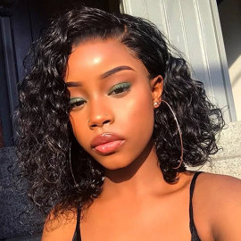Flash Sale Jerry Curly Human Hair Lace Part Glueless Wigs #2 Color Hair