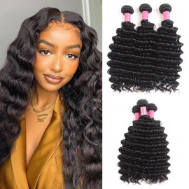 Julia Best Deep Wave Human Hair 3 Bundles Of Human Virgin Hair