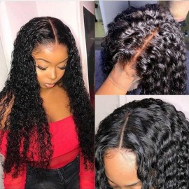 Julia13x4 HD Lace Frontal Curly Wig Pre Plucked Invisible Hairline With Baby Hair Around