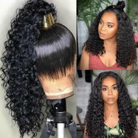 Julia Hair 360 Lace Frontal Curly Hair With Natural Hairline 100% Unprocessed Virgin Curly Human Hair