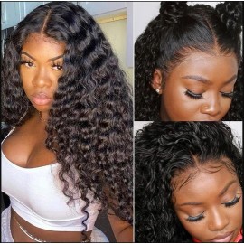 BULK SALE: Buy One Get One Free HD Lace Closure 180% Density Invisible Lace Curly Wig & 10'' Curly Hair Bundle