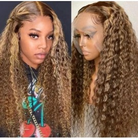 BULK SALE: Buy One Get One Free Highlight 13*5 T-part Pre Plucked Curly Wig 150% Density & 6'' Short Pix Cut Wig