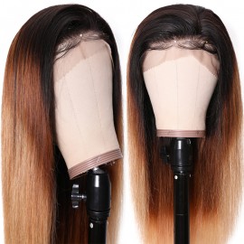 Julia 1B/4/27 Color Long Ombre Straight Lace Fornt Wig 24 inch Flash Sale