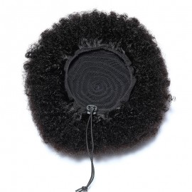 Julia Machine Made Afro Real Human Hair Ponytail Adjustable Drawstring Hair Extension