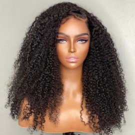 Julia Afro Short Kinky Curly Human Hair Wig Bouncy Curly BOB Wig Machine Made