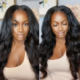 Julia Hair Beginner Friendly V Part Body Wave Wigs Glueless No Leave Out And No Sew In Human Hair Wigs Flash Sale