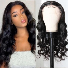 Julia Body Wave T Part Lace Wig 150% Density Wigs With Natural Hairline Body Wave Virgin Hair Wigs For Flash Sale