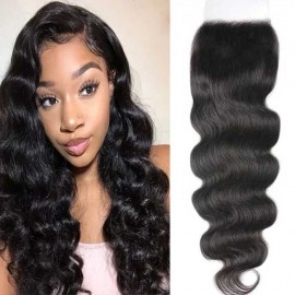 Julia Hair 5x5 HD Body Wave Lace Closure Human Hair Natural Color