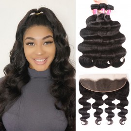 Julia 3 Bundles Virgin Body Wave Hair Bundles Super Soft 100% Human Hair Natrual Hair Weave