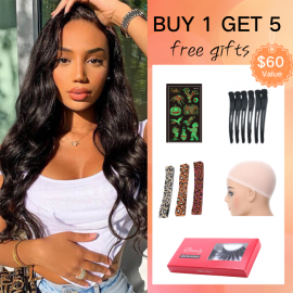 Julia Hair 24" Lace Part Body Wave Wigs Brazilian Human Hair Middle Part Wigs Flash Sale No Code Needed